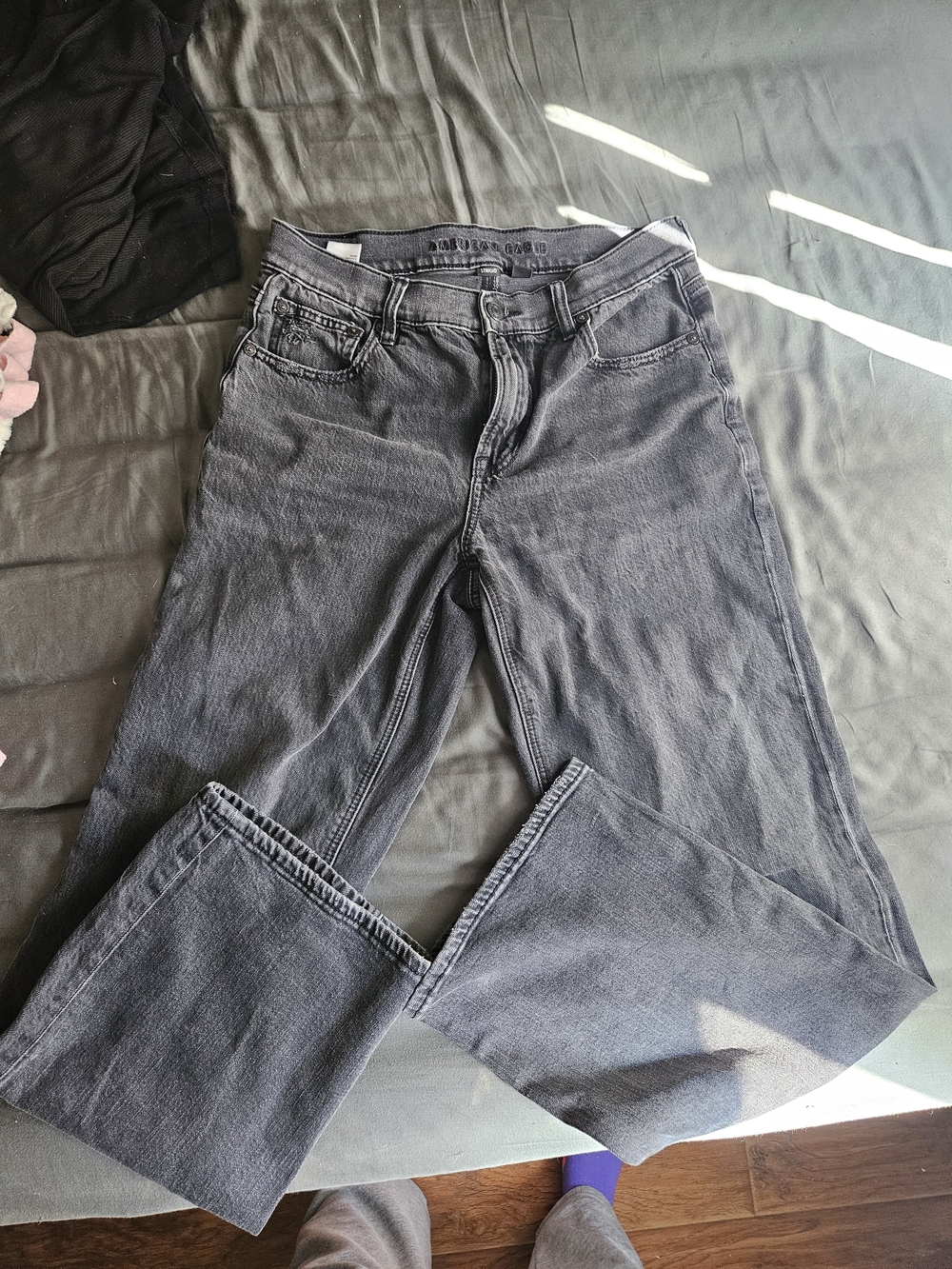 American Eagle Outfitters Gray Straight Leg Jeans